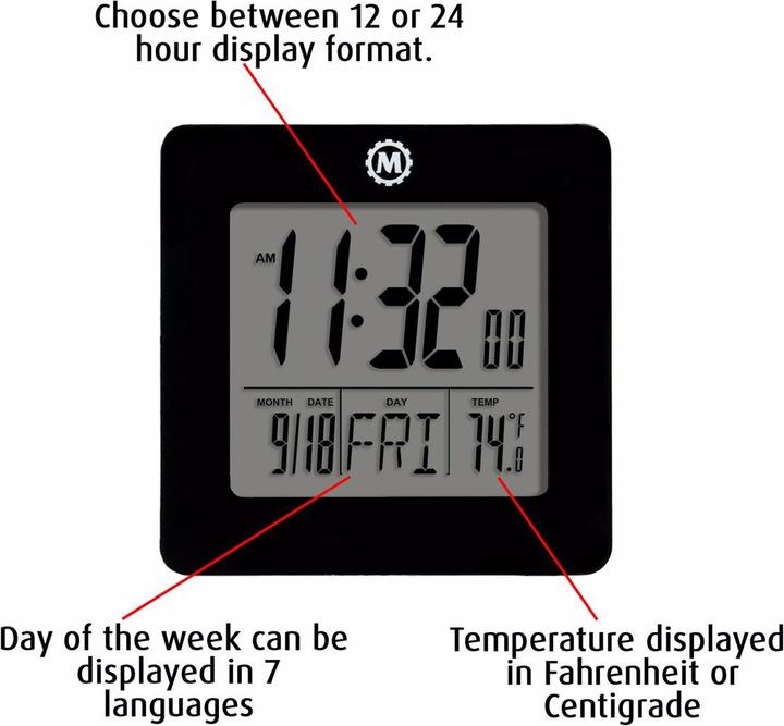 Actual product image Marathon Digital Desktop Clock