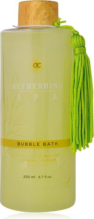 Image du produit Accentra Bain moussant REFRESHING SPA en bouteille avec houppette décorative, 200ml, enrichi à l'huile de (200 ml, Bain moussant)