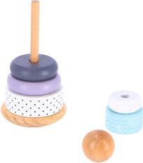 Jipy Stacking Tower Ring Wood Uni Colour