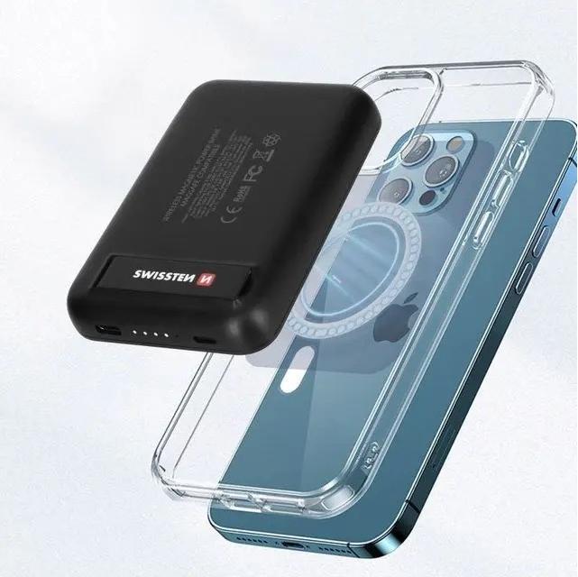 Actual product image Swissten Magnetic Wireless Power Bank (5000 mAh, 20 W, 18.50 Wh)