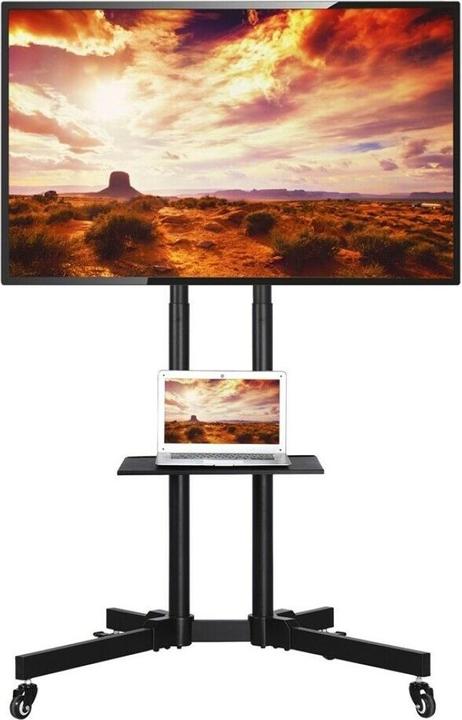 Produktbild Techly TV Trolley für LCD LED TV 37-70Zoll 93,98-177,8cm schwarz mit Ablage (Universal, 70", 50 kg)