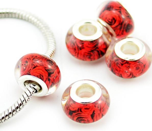 Image du produit Hermex Rose Bead argenté 925 - Bleu argenté (Argent 925, Verre acrylique)