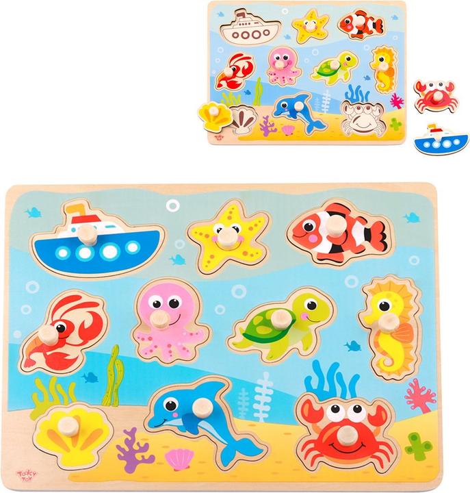 Produktbild Tooky Toy Holzpuzzle Marine 11-tlg TY856