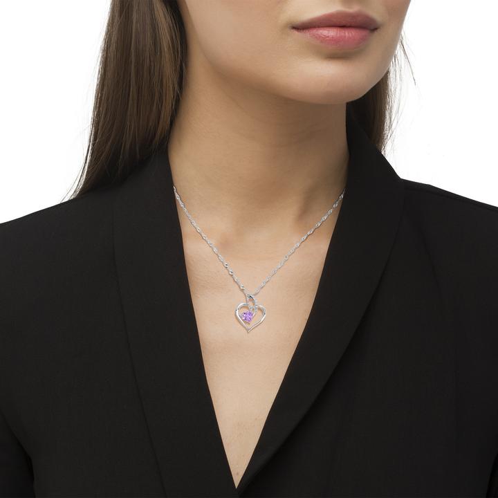 Actual product image Amor Heart (Silver, Zirconia)