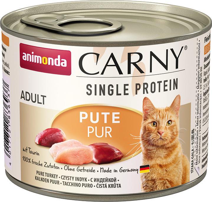 Actual product image animonda Cat food wet CARNY Single pure turkey 1 Pack 6x200 g (Adult, 6 pcs., 200 g)