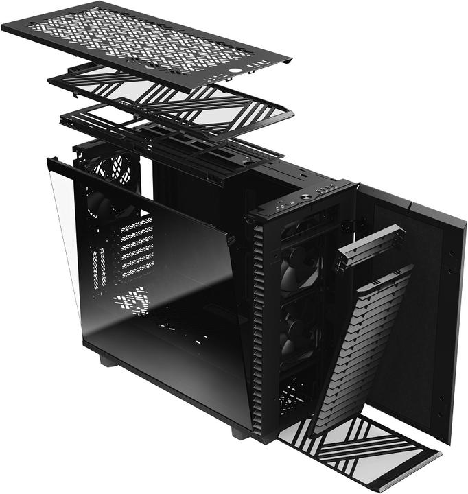 Produktbild Fractal Define 7 Black TG (ATX, mATX, Mini-ITX, E-ATX)