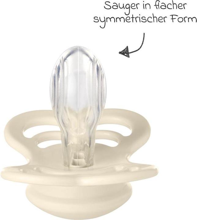 Actual product image Bibs Supreme silicone dummy (pack of 2), Blush & Ivory (size 2, 6-36M) (2 x, 6 - 12 M.)