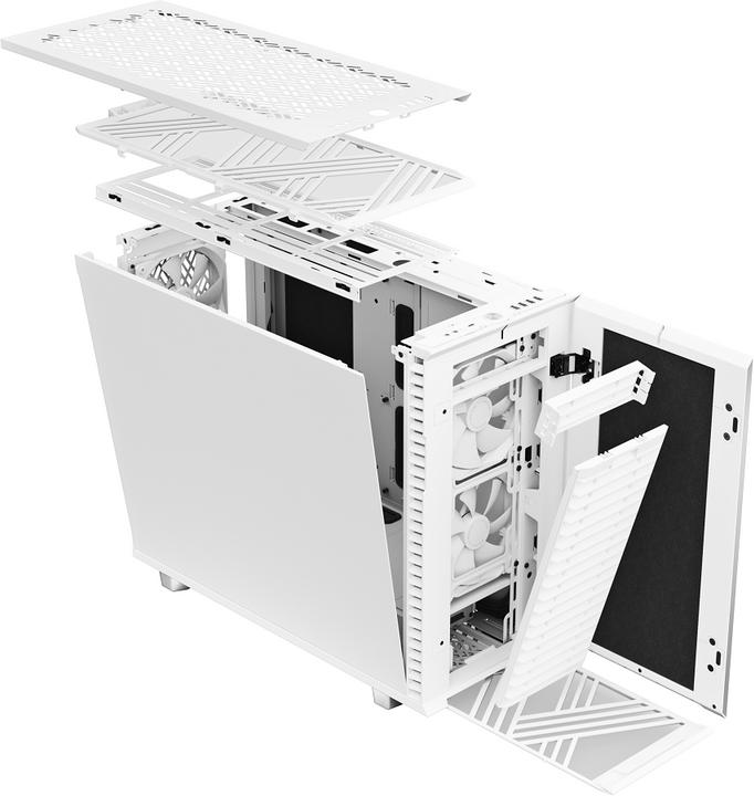 Actual product image Fractal Define 7 White Solid (mATX, Mini-ITX, ATX, E-ATX)