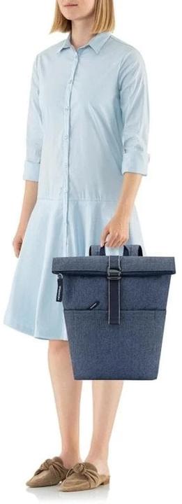 Actual product image reisenthel Casual Backpack Rolltop backpack Herringbone Dark Blue (22 l)