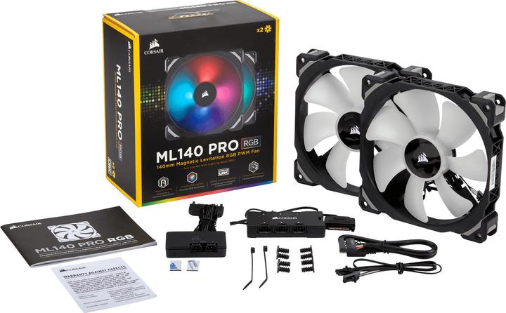 Produktbild Corsair ML140 PRO RGB 2er (140 mm, 2 x)