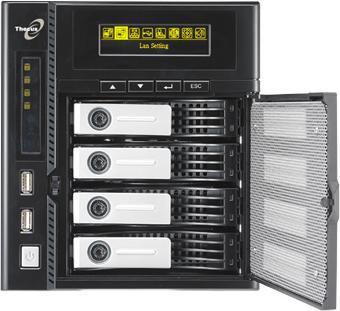 Produktbild Thecus N4200 Pro, Atom DualCore NAS, 4x SATA, mit Mini-USV