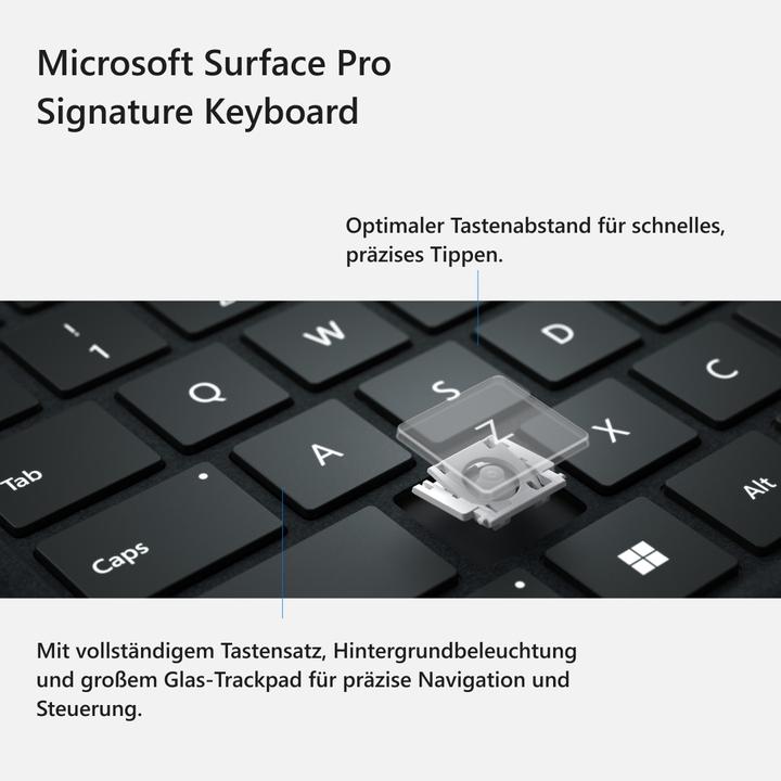 Actual product image Microsoft Surface Pro X & 8 Signature Keyboard (DE, Docking)