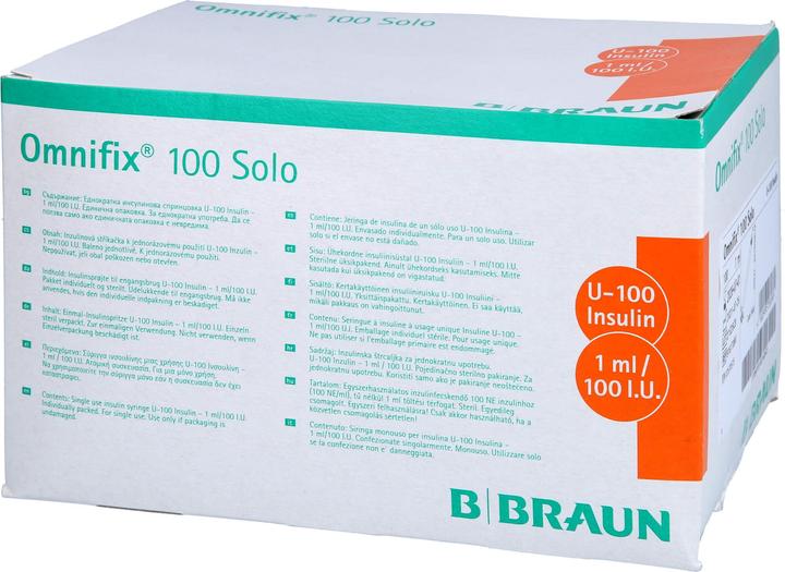 Actual product image B.Braun 100 Insulin 1 ml solo L (Insulin injections)