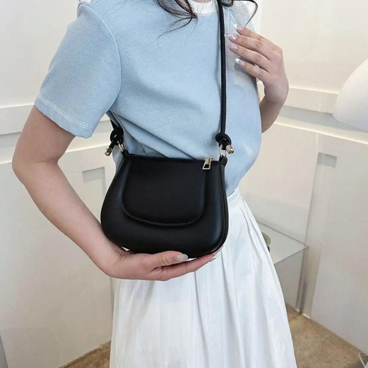 Produktbild Only-Bags.Store PU Leder Umhängetasche Solid Color Unterarmtasche Messenger Bag Crossbody Bags