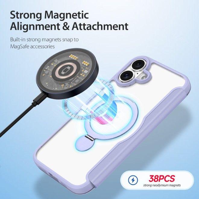 Produktbild Dux Ducis Skin X Pro 360° Ring Stand Series Lederhülle (Apple iPhone 16 Plus)