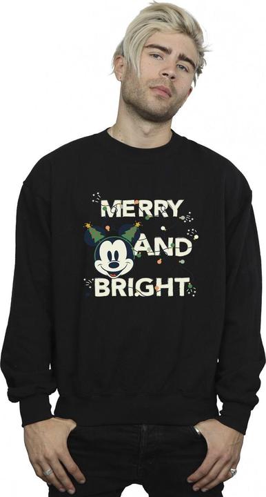 Actual product image Disney Mens Mickey Mouse Merry & Bright Sweatshirt (4XL)