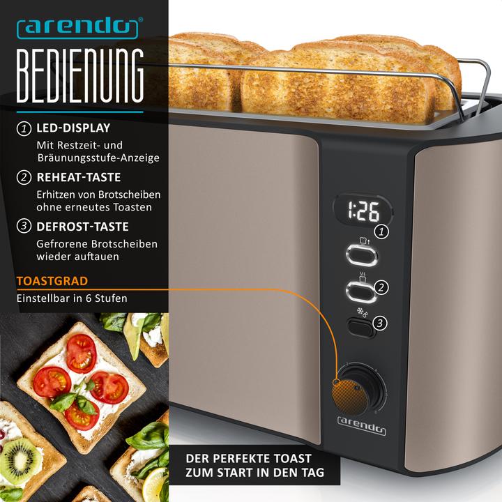 Image du produit Arendo Set de petit-déjeuner, bouilloire en acier inoxydable 1,5 l avec sélection de la température et (1.50 l)