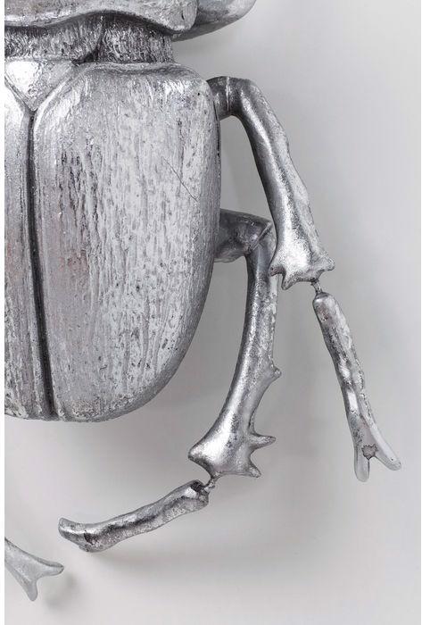 Actual product image Kare Design Wall Decoration Atlas Beetle Silver