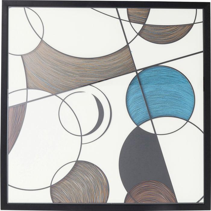 Immagine prodotto Kare Design Arte murale con cornice Deco Circles 90x90cm