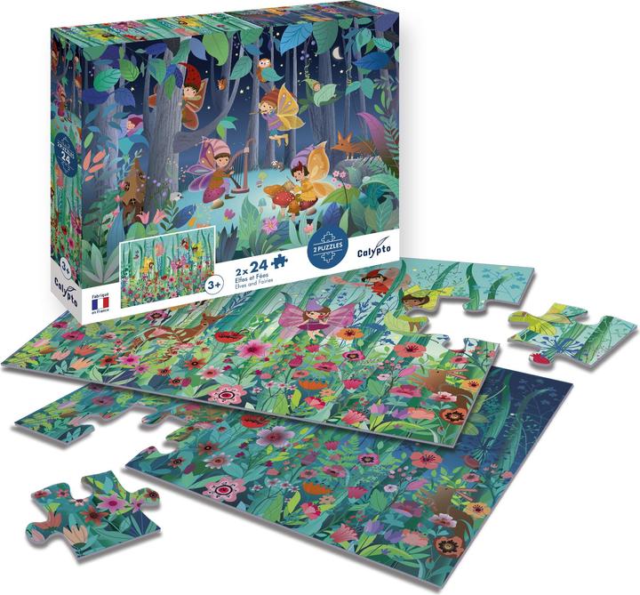 Produktbild Calypto Elfen und Feen 2x24 Teile Puzzle (24 Teile)