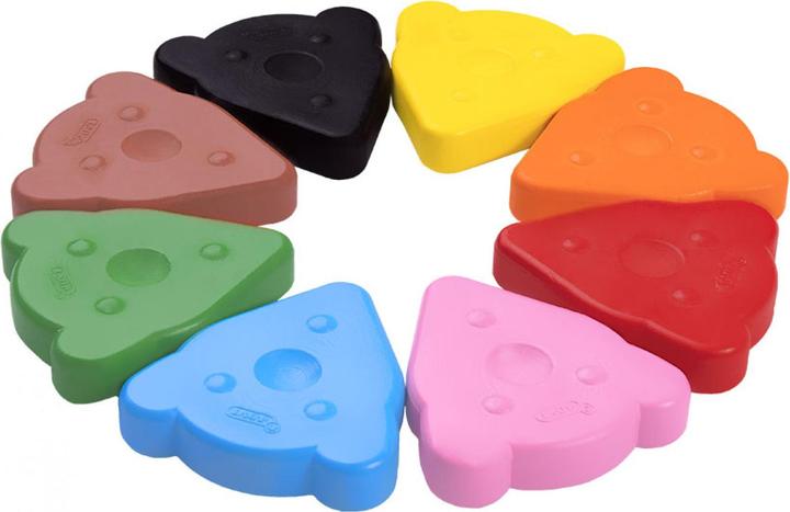 Actual product image Jovi L'OURS MAGIQUE wax crayons 8 bear-shape basic colors (Multicoloured, 8 x)