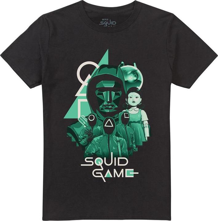 Actual product image Squid Game Mens Front Man Group Shot T-Shirt (4XL)