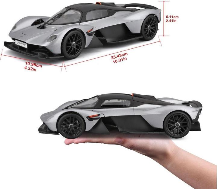 Actual product image Maisto Aston Martin Valkyrie 2022 1/18 silver