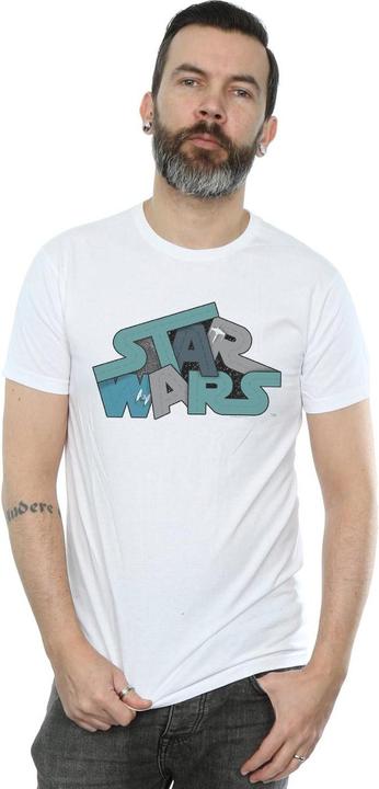 Actual product image Star Wars Mens Death Star Jumble Logo T-Shirt (L)