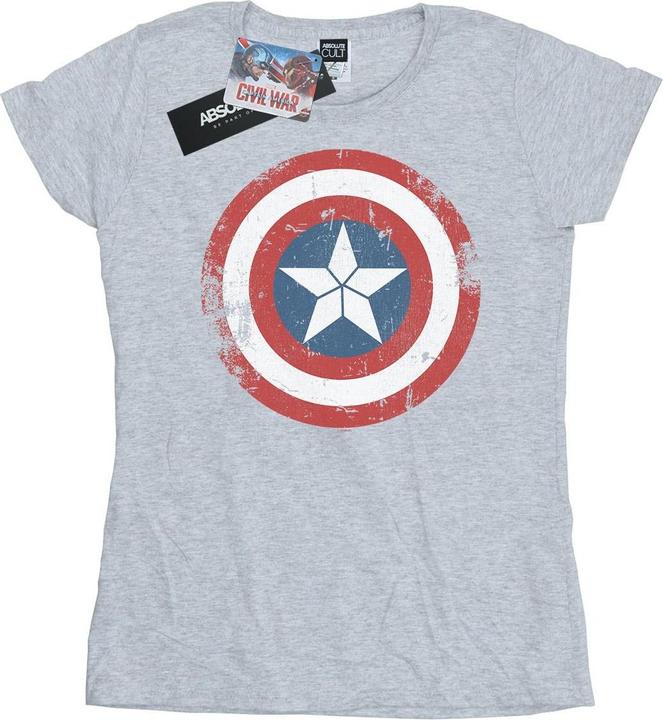 Produktbild Captain America Civil War Distressed Shield TShirt (S)