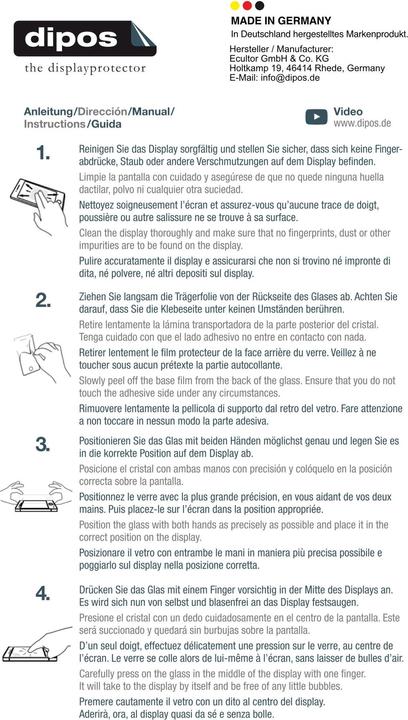 Produktbild Dipos Anti-Shock Displayschutz Matt 9H (1 Stück, Vivo U3)