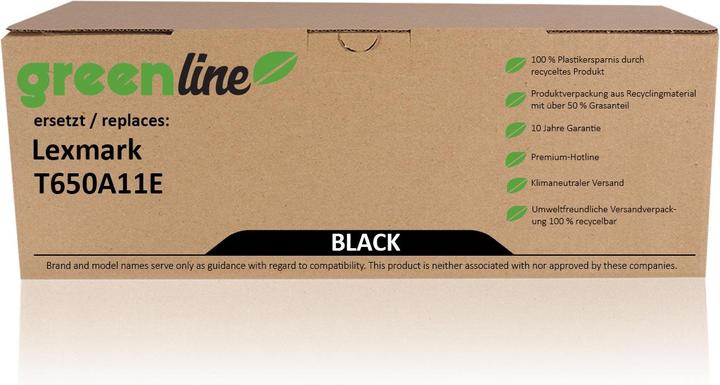 Image du produit Inkadoo Toner greenline ersetzt Lexmark T650A11E Toner