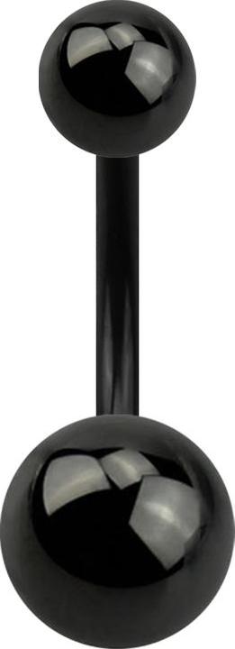 Image du produit Star Piercing Banane noire avec deux boules (sans laiton, Titane G23)