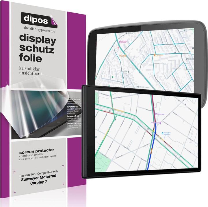 Actual product image Dipos Screen Protector Crystalclear for Sunweyer Motorrad Carplay 7