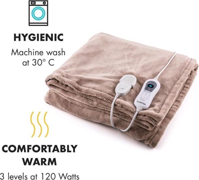 Produktbild Klarstein Dr Watson XXL Heizdecke 120 watt Beige