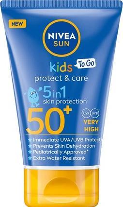 NIVEA Sun Kids Protect & Care 5In1 Skin Protection Spf50+ Sun Protection Lotion For Children 50Ml (Sonnenlotion, SPF 50+, 50 ml)