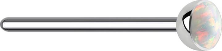 Image du produit Star Piercing Clou de nez plier argent opale blanc (Titane G23, sans laiton)