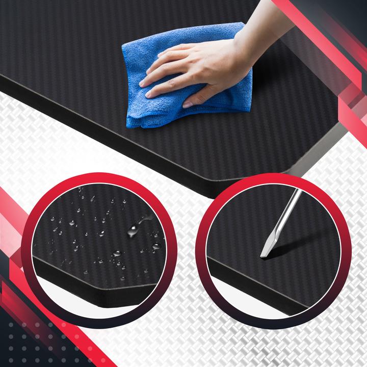 Actual product image CLP Gaming table Lewiston K LED, red