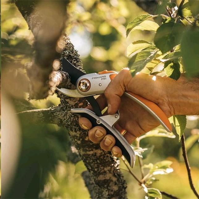 Productafbeelding Fiskars Plus PowerLever metalen snoeischaar met inklapbaar lemmet (P751)