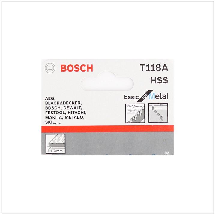 Produktbild Bosch Professional Zubehör Stichsägeblatt T 118 A Basic for Metal, 5er-Pack