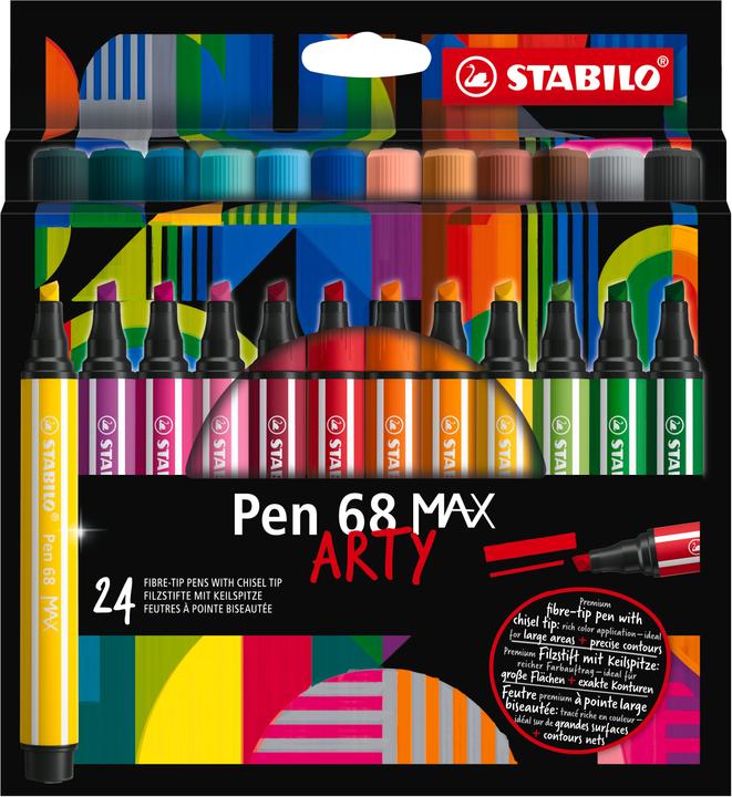 Actual product image STABILO PEN 68 MAX ARTY - fibre-tip pens (Multicoloured, 24 x)