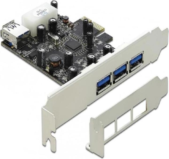 Delock Carte PCI-E > 3 x externe + 1 x interne USB 3.0