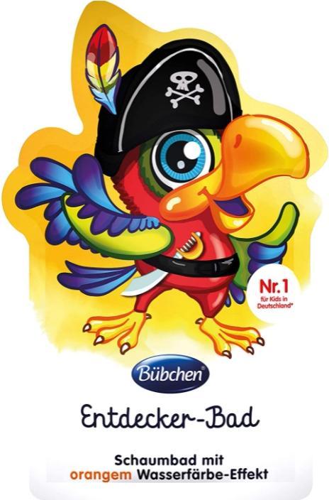 Produktbild Bübchen Bubchen, Schubbad mit orangefarbenem Aquarell -Effekt, 40 ml (40 ml, Schaumbad)