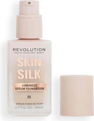 Produktbild Makeup Revolution Skin Silk Serum Foundation Leichte bis mittlere Deckkraft mit Hyaluronsäure F2 23ml (F2)