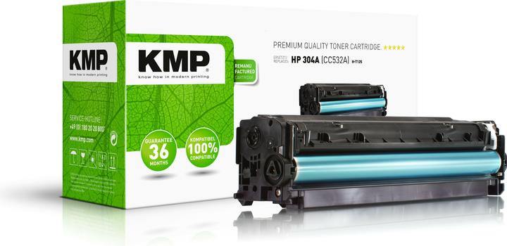 Produktbild KMP H-T125 Toner yellow kompatibel mit HP CC 532 A (Y)