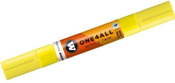 Produktbild Molotow Marqueur pour Maquettes - One4All Twin - Acrylique Jaune Fluo Phospho. - 1,5/4mm - -220 - 15 cm (Gelb, 4 mm, 1 x)