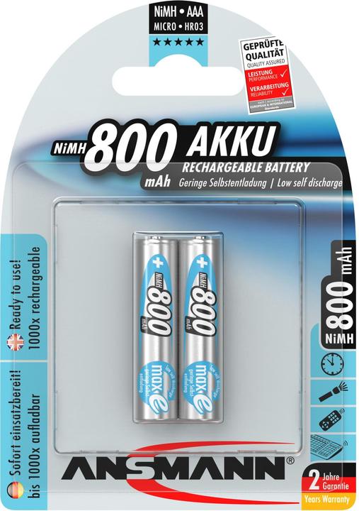 Ansmann maxE (2 Stk., AAA, 800 mAh)