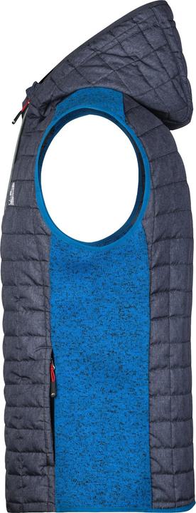 Produktbild L-Boxx Herren Hybrid Strickfleece Gilet Weste - royal melange / anthracite melange Grösse XL (XL)