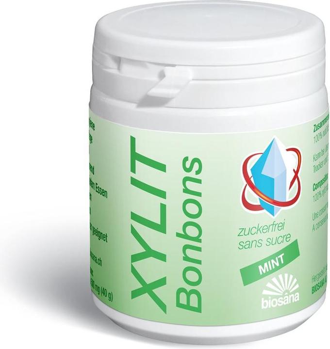 Actual product image Biosana Xylit Bonbons Mint (80 pcs., 40 g)