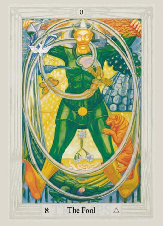 Actual product image Aleister Crowley Thoth Tarot (Deluxe Edition, English, GB), with 1 book, with 78 inserts, 2 parts (English, Aleister Crowley, Frieda Harris, 2024)