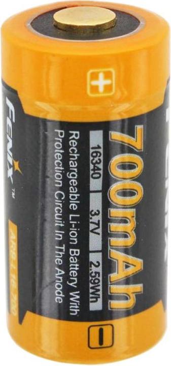 Actual product image AccuCell 8x quick charger and 16 pcs CR123A Li-ion battery pack (1 pcs., CR123A, 760 mAh, Battery + charger)